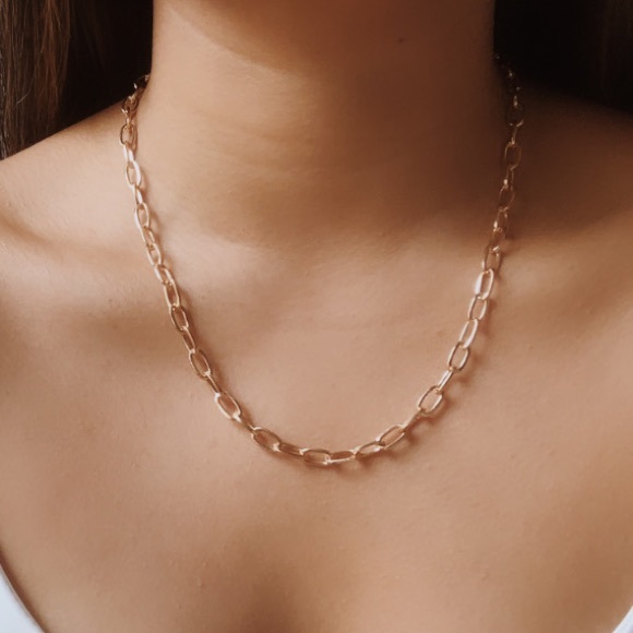 n e w | gold chain link necklace ♡ - Picture 2 of 5